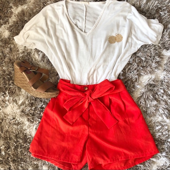 My Beloved Pants - ❣️High-Waist Red Shorts